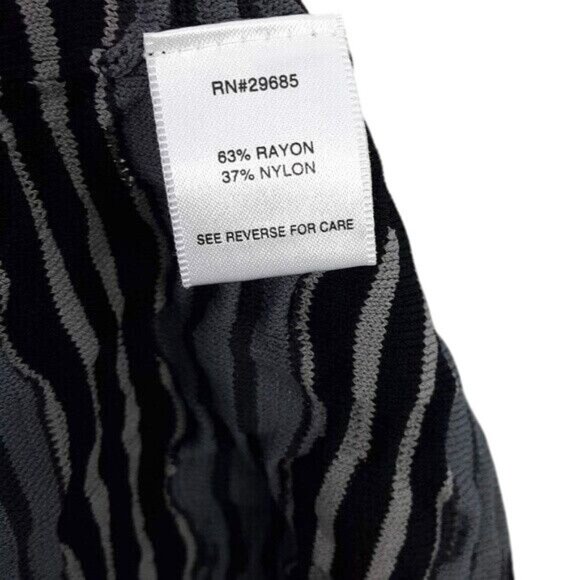 Pendleton Petite Knit Cardigan Sweater Gray Medium Button Long Sleeve Cityscape - Picture 6 of 6